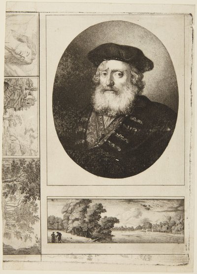 Gammel mand med toque af Rembrandt van Rijn