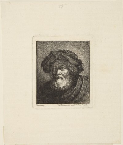 Gammel mand med hue af Rembrandt van Rijn