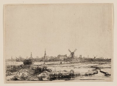 Udsigt over Amsterdam fra Kadijk af Rembrandt van Rijn