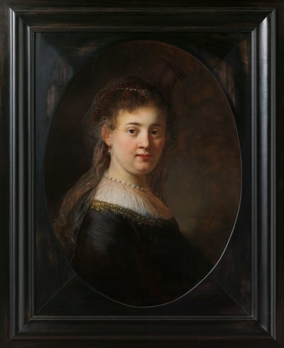 Ung kvinde i fantasy-kostume af Rembrandt van Rijn