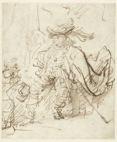 Siddende skuespiller i rollen som Capitano af Rembrandt van Rijn