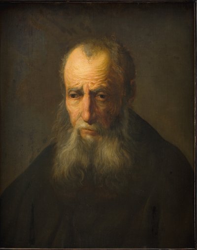 Buste af en gammel mand af Rembrandts skole