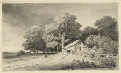 Gård på en vej af Remigius Adrianus Haanen