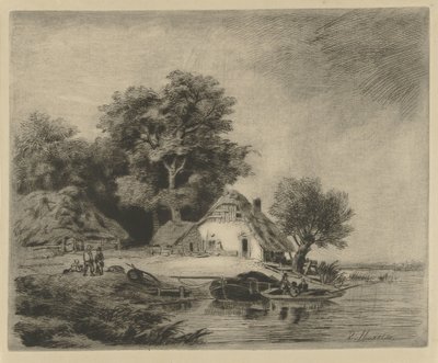 Gård på vandet af Remigius Adrianus Haanen