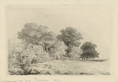 Gård ved et hegn af Remigius Adrianus Haanen