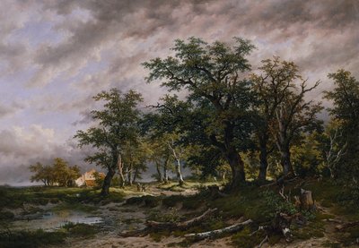 Stort hollandsk landskab af Remigius Adrianus van Haanen