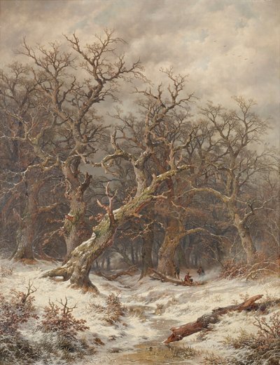 Vinterlandskab (vinterskov) af Remigius Adrianus van Haanen