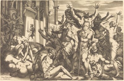 Erobringen af uvidenhed af René Boyvin after Rosso Fiorentino