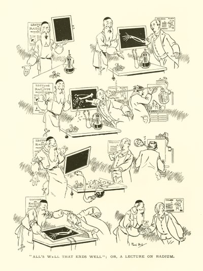 Alt er godt, der ender godt; eller et foredrag om radium (gravering) af René Bull