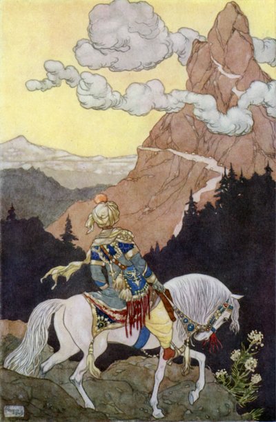 Terrorens og farens bjerg (farve litho) af René Bull