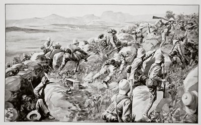 The Relief of Ladysmith - The Last Rush at Hlangwane Hill af René Bull