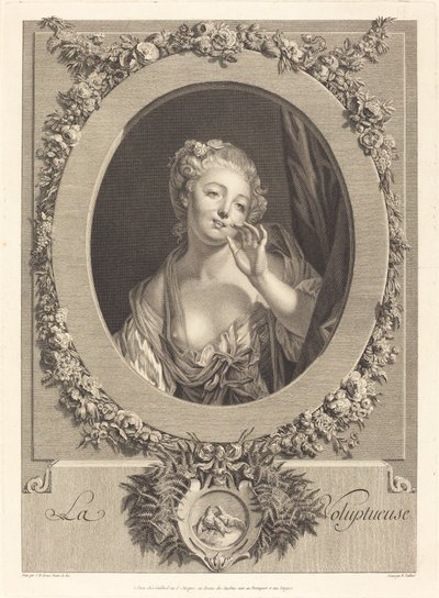 De vellystige af René Gaillard after Jean Baptiste Greuze