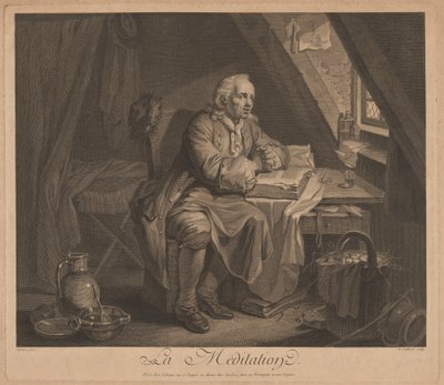 Meditation af René Gaillard, after Johann Eleazar Schenau