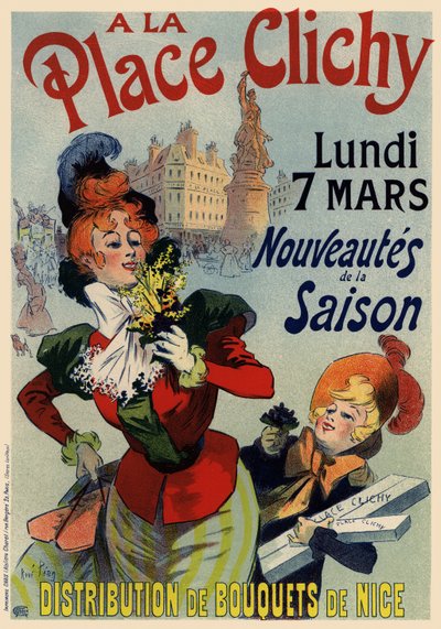 A la Place Clichy plakat, 1890