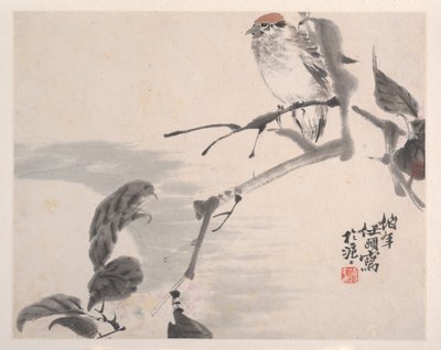 Dyr, blomster og fugle, 1800-tallet. af Ren Yi