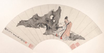 Scholar on a Rock, ca. 1880. af Ren Yi