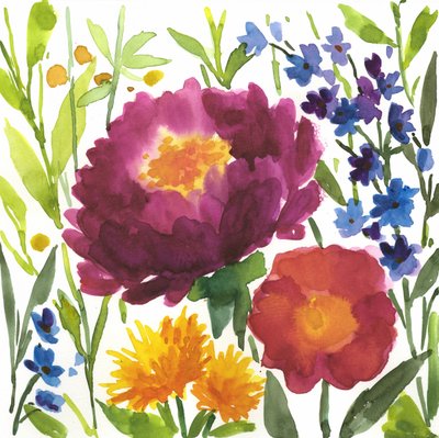 Farverig blomsterhave af Renate Holzner