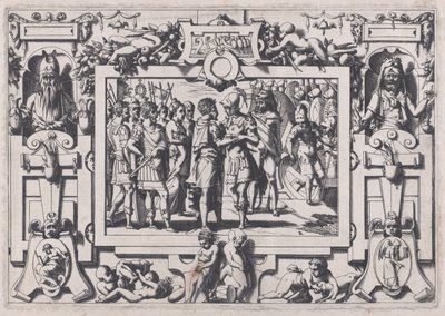 Jason ankommer til Colchis Jason ankom endelig til Colchis..., 1563. af Rene Boyvin