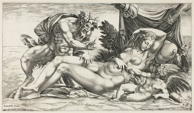 Jupiter og Antiope af Rene Boyvin