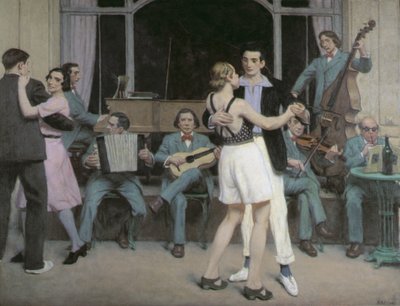 Kasinobaren i Cabourg, ca. 1930 (olie på lærred) af René François Xavier Prinet