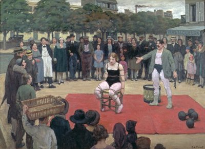 The Travelling Performers, ca. 1928-30 (olie på lærred) af René François Xavier Prinet