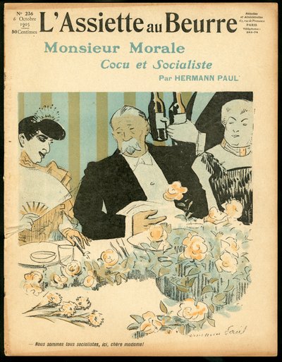Forsiden af "The Butter Plate", nummer 236, Satirique en Colours af Rene George Hermann Paul