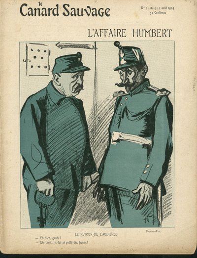 Illustration af Hermann-Paul (1864-1940) til forsiden af Le Canard Sauvage, nr. 21 af Rene George Hermann Paul