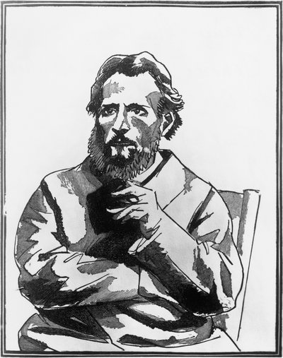 Illustration til Monsieur Bergeret i Paris, roman af Anatole France af Rene George Hermann-Paul