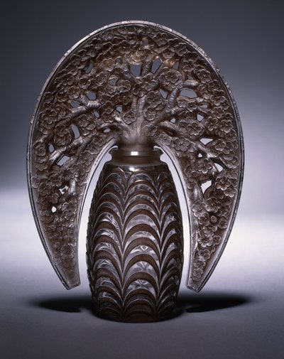 Bouchons Fleurs de Pommiers nr. 493, ca. 1919 (klart og matteret pink-farvet glas) af Rene Jules Lalique