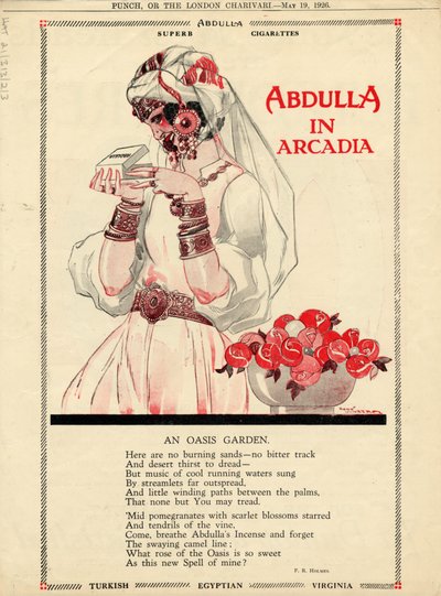 Abdulla Cigaretter, 1926 af Rene Vincent