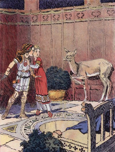 Den lille merovinger (farve litho) af Rene Vincent