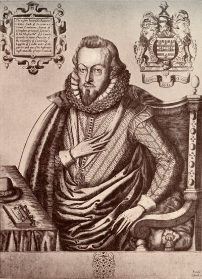Robert Cecil, første jarl af Salisbury, begyndelsen af det 17. århundrede, 1911 af Renold Elstrack