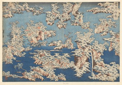 Sneeuwlandschap Yuki no sansui (titel på objekt) af Renshi