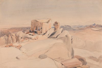 Toppen af Sinai-bjerget eller Jebel Musa af Rev. Edward Thomas Daniell