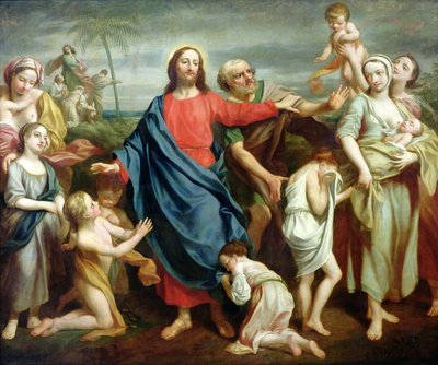 Lad de små børn komme til mig, og forbyder dem ikke at komme, 1746 af Rev. James Wills