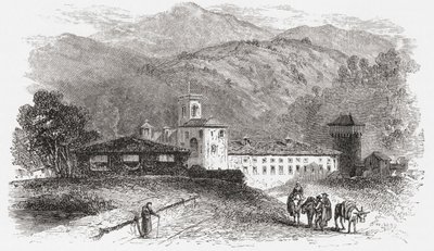 Klosteret i Vallombrosa, Firenze, Italien i slutningen af det 19. århundrede. Fra Italian Pictures af Rev. Samuel Manning, udgivet ca. 1890. af Reverend Samuel Manning
