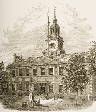 County Court House eller, Independence Hall, Philadelphia Pennsylvania, ca. 1880 af Reverend Samuel Manning