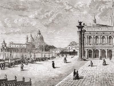Piazza San Marco eller Markuspladsen, Venedig, Italien i slutningen af det 19. århundrede. Fra Italian Pictures af Rev. Samuel Manning, udgivet ca. 1890. af Reverend Samuel Manning