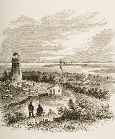 Sandy Hook New Jersey, set fra fyrtårnet i 1870