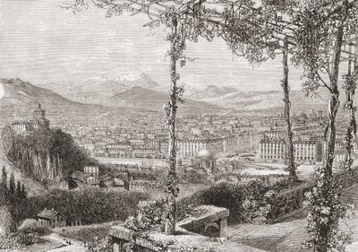 Torino, Italien i slutningen af det 19. århundrede. Fra Italian Pictures af Rev. Samuel Manning, udgivet ca. 1890. af Reverend Samuel Manning