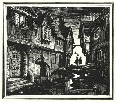 HC Andersen: Lykkens Galoscher (litho) af Rex (after) Whistler