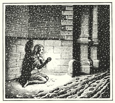 HC Andersen: Den lille tændstikpige (litho) af Rex (after) Whistler
