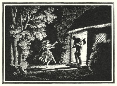 HC Andersen: De røde sko (litho) af Rex (after) Whistler