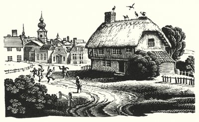 HC Andersen: Storkene (litho) af Rex (after) Whistler