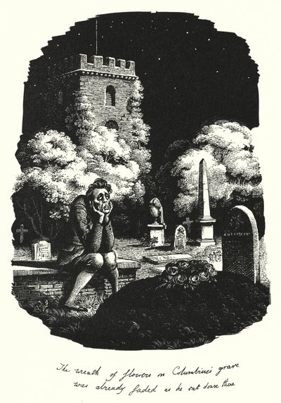 HC Andersen: Hvad månen så (litho) af Rex (after) Whistler