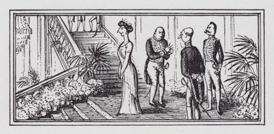 Udenrigsministeriets parti (litho) af Rex (after) Whistler