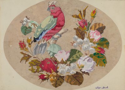 Broderet billede, ca. 1936. af Rex F Bush
