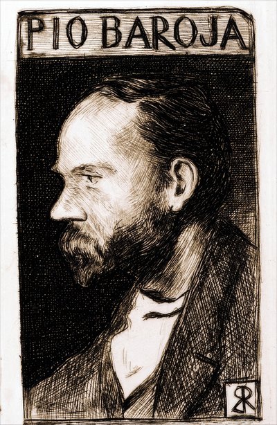 Tegning til "Ex Libris af Ricardo Baroja
