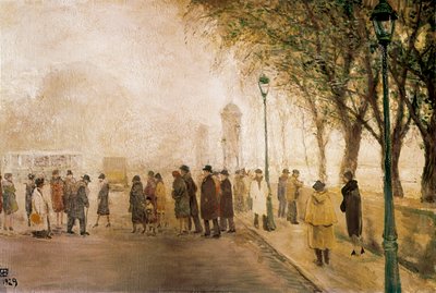 Le passage. (Olie på lærred af Ricardo Baroja