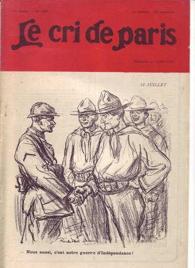Illustration af Ricardo Flores (1878-1918) til forsiden af Le Cri de Paris af Ricardo Flores